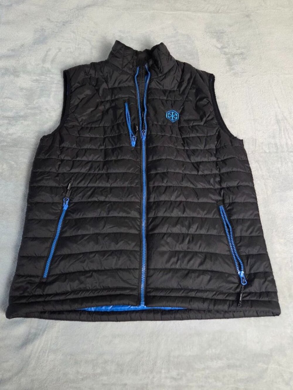 Stormtech Performance Gravity Thermal Quilted Men's Black/Blue Puffer Vest, L